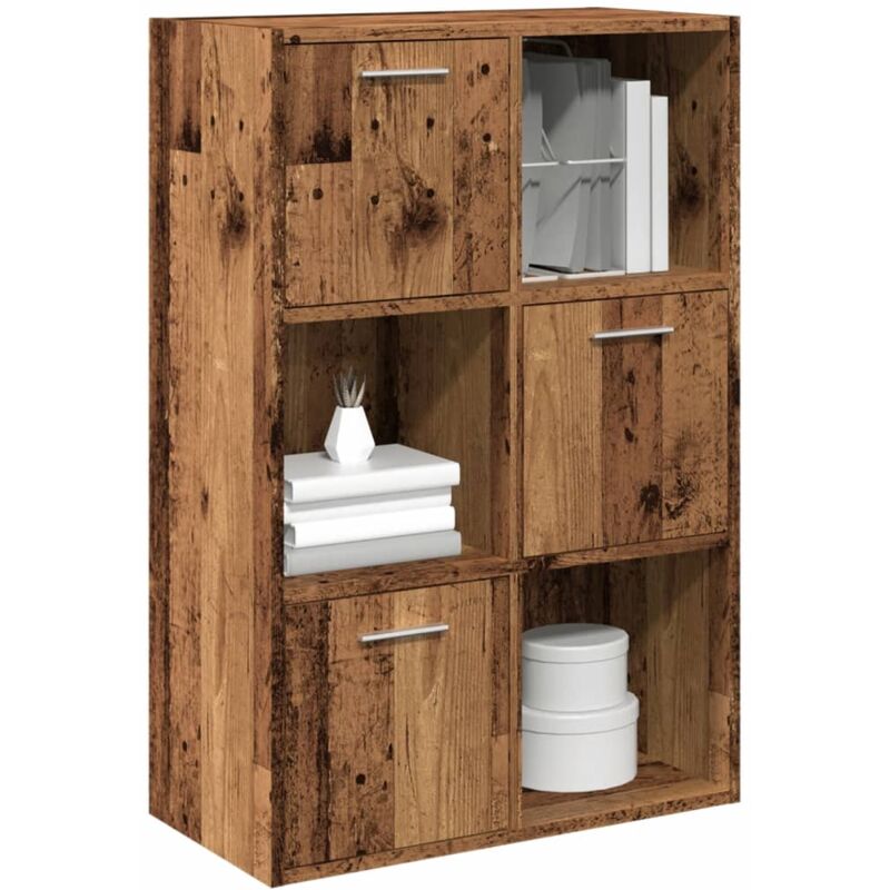 foto del prodotto vidaxl libreria legno antico 60,5x30x90 cm in legno multistrato