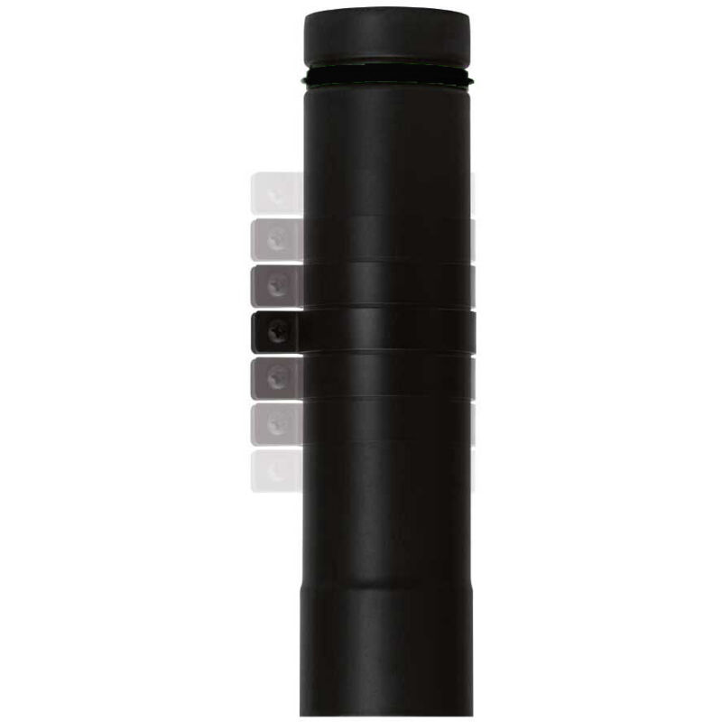 foto del prodotto tubo nero stufa pellet smaltato giunto scomparsa telescopico dn 80 canna fumaria 600 ce made in italy