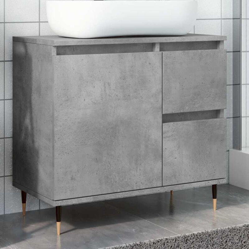 foto del prodotto vidaxl armadietto da bagno grigio cemento 65x33x60cm in truciolato