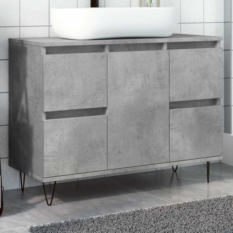 foto del prodotto vidaxl armadietto da bagno grigio cemento 80x33x60cm in truciolato