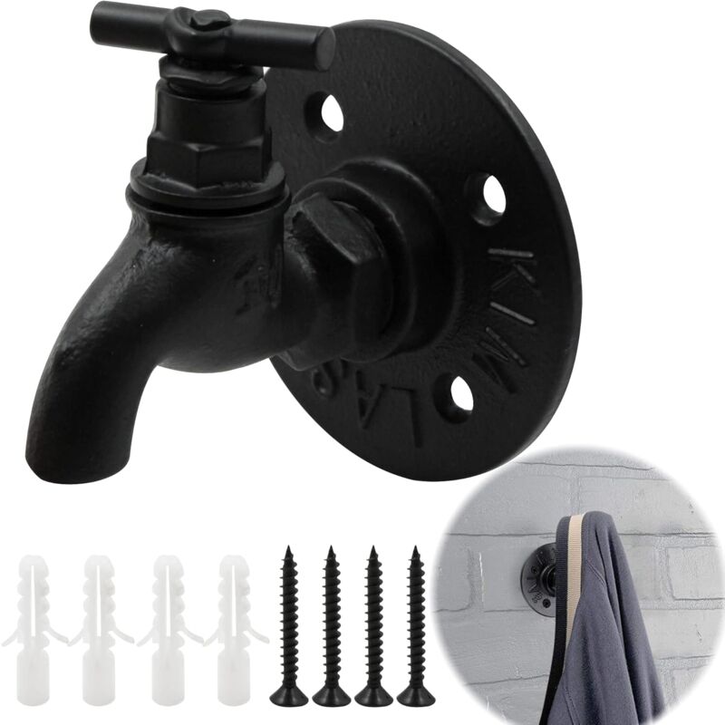 foto del prodotto fortuneville ganci per tubi industriali ganci vintage appendiabiti decorativi da parete portaoggetti da appendere per bagno camera da letto
