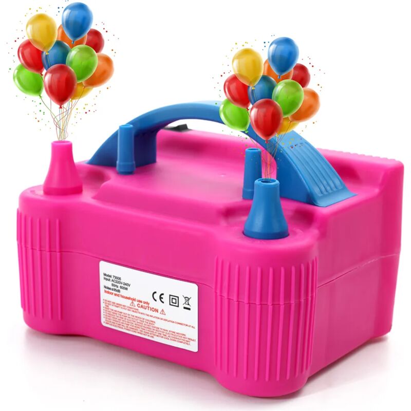 foto del prodotto fortuneville pompa ad aria elettrica da 600 w pompa ad aria rapida per gonfiaggio a palloncino a due ugelli per decorazioni per feste, matrimoni,