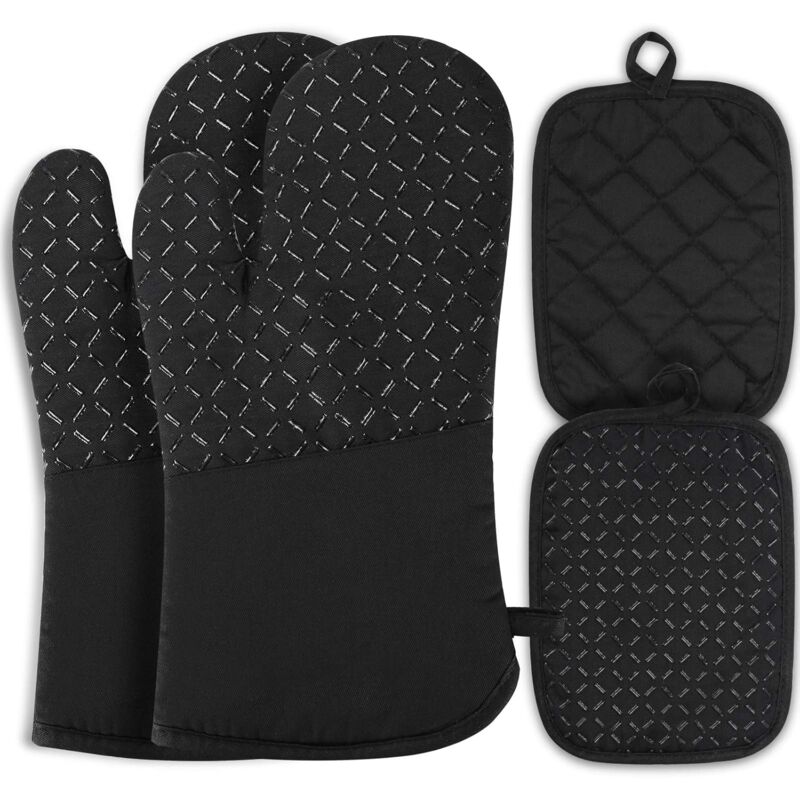 foto del prodotto fortuneville guanti da forno guanti da forno resistenti al calore 300 c guanti da forno antiscivolo guanti da forno lunghi guanti da forno guanti