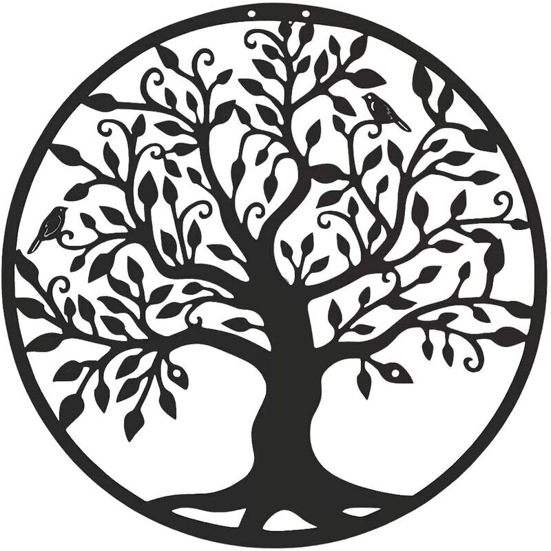 foto del prodotto fortuneville arte della parete in metallo albero della vita arte segno di famiglia albero in metallo decorazioni per la casa decorazioni per la