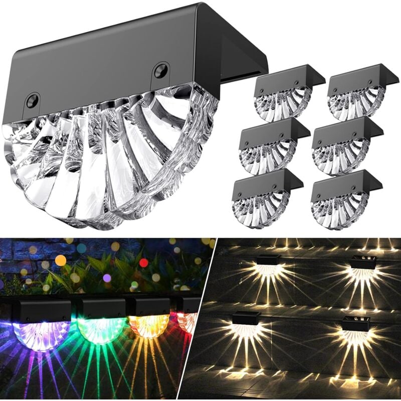 foto del prodotto fortuneville luci solari da giardino per esterni, luci da giardino solari impermeabili decorative 6 luci da giardino a led per patio, giardino,