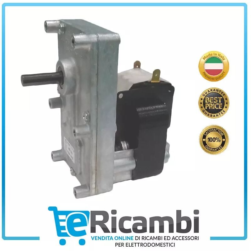 foto del prodotto universale motoriduttore stufa pellet mellor 2rpm t3 fb1183 albero 9,5mm pacco 25mm