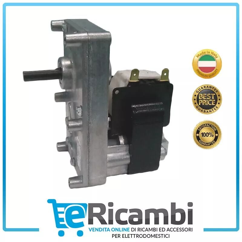 foto del prodotto motoriduttore stufa a pellet mellor 1,26rpm t3 fb1392 albero 9,5mm pacco 25mm