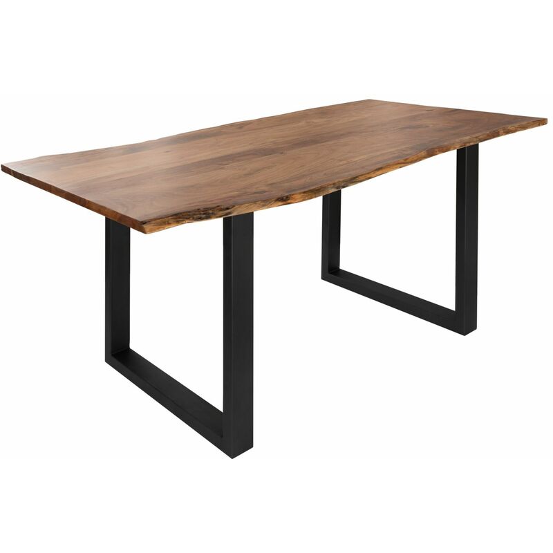foto del prodotto freeform 3 tavolo da pranzo in legno di acacia laccato natur ferro antracite mat 120x90x76