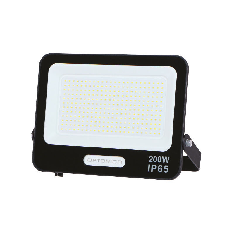 foto del prodotto optonica proiettore led smd 300w 27000lm corpo nero ip65 4000k bianco naturale 379x312.5x45mm