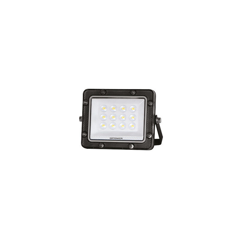foto del prodotto proiettore led smd corpo nero ip65 potenza 10w angolo 90 1000lm 4000k bianco naturale 122x89x19.5mm