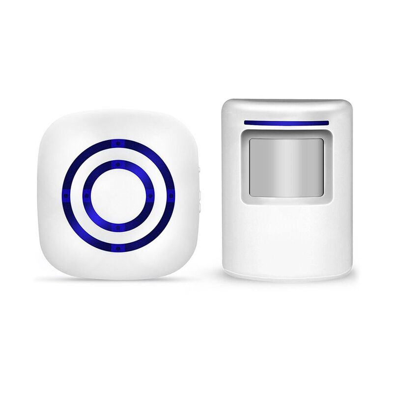 foto del prodotto fortuneville campanello senza fili sensore di movimento campanello elettrico per porta 36 melodie allarme di sicurezza con trasmettitore e