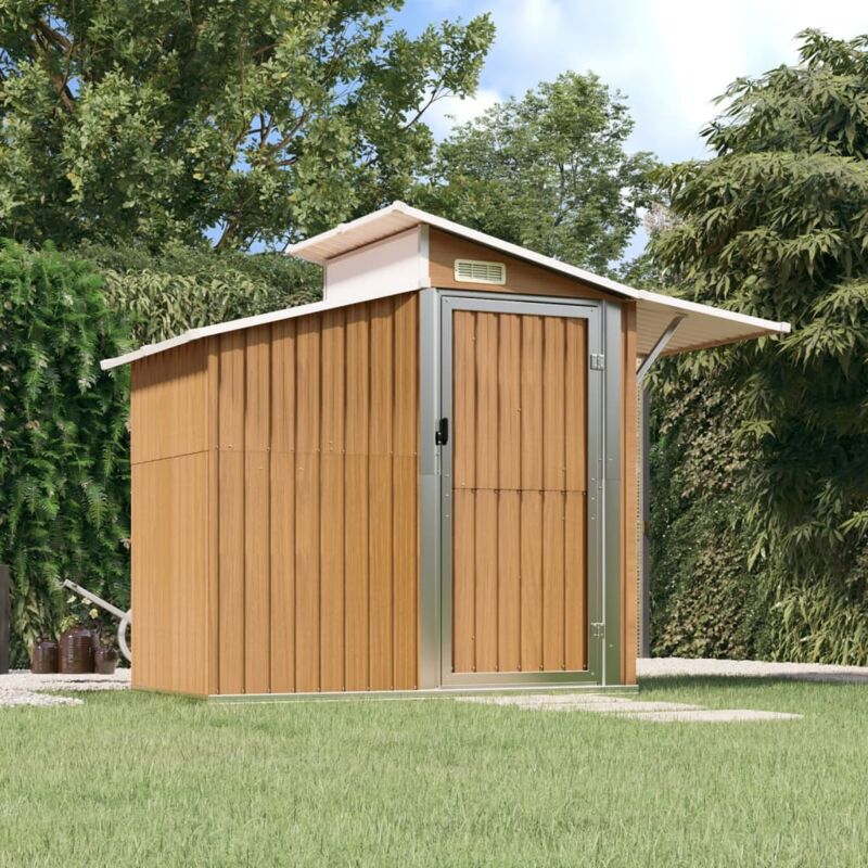 foto del prodotto furniture limited capanno da giardino marrone 270x130x208,5 cm