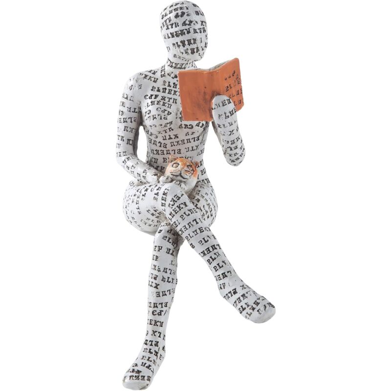 foto del prodotto decorazione della casa pulp lettura donna statua statua pensatore scultura estetica arredamento della stanza decorazione astratta moderna scaffale