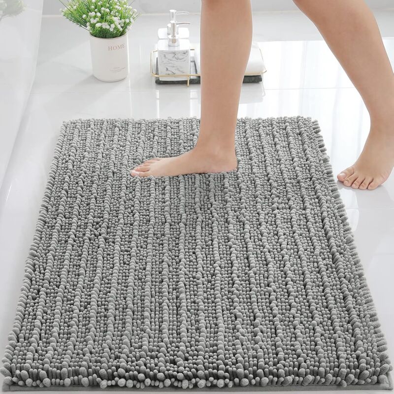 foto del prodotto fortuneville tappeti da bagno tappeti da bagno in peluche ultra morbidi, spessi, assorbenti, lavabili in lavatrice tappetini da bagno in peluche