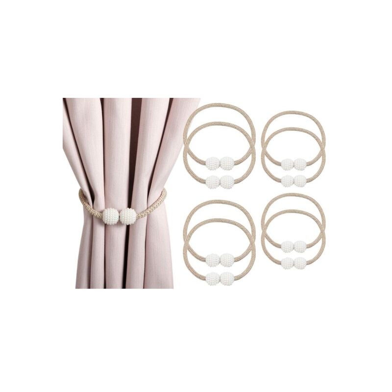 foto del prodotto fortuneville confezione da 8 fermatende magnetiche per tende, fermacravatte, fibbie per tende, accessori per tende e ciechi, per la decorazione del