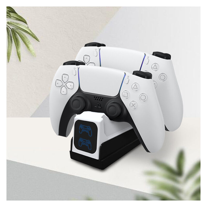 foto del prodotto fortuneville adatto per ps5 maniglia caricabatterie rapido contatto doppio sedile ricarica maniglia di gioco base di ricarica accessori con schermo