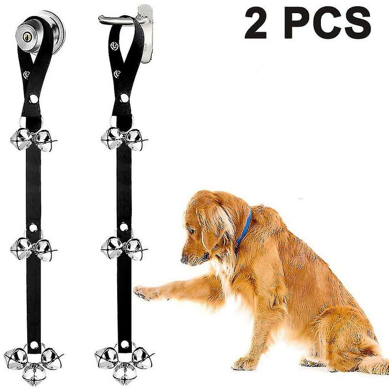 foto del prodotto fortuneville set di 2 campanelli per cani campanello per cani da addestramento premium regolabili anello per cuccioli campanello per vasino campana