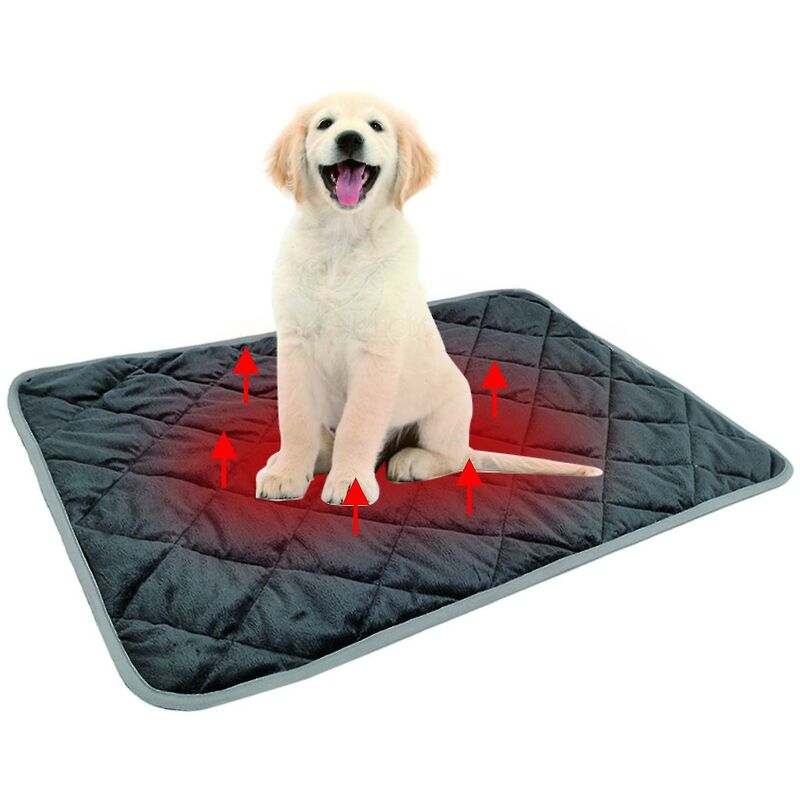 foto del prodotto fortuneville cuscino autoriscaldante per gatto e cane, misura grande 88x58cm, senza elettricit e batterie, tappetino coperta termica lavabile