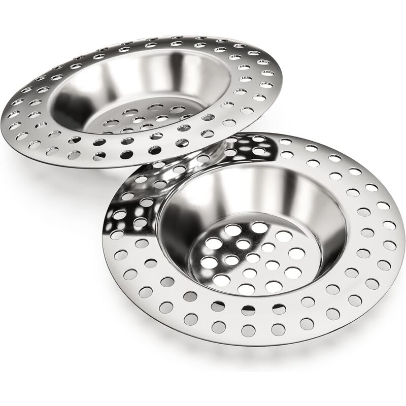 foto del prodotto fortuneville filtro per lavello, set di 2, per tutti gli scarichi, filtro per lavello da cucina, filtro per lavello, griglia per lavello, scarico
