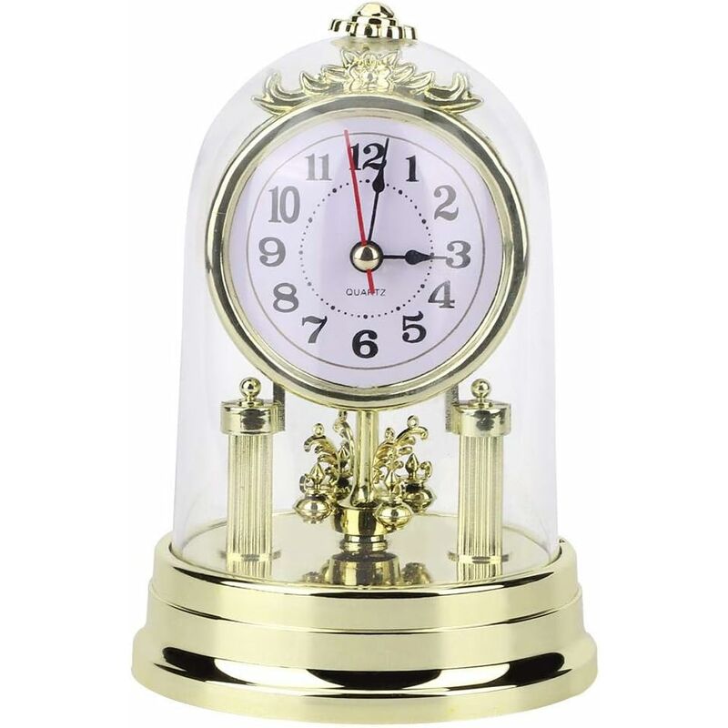 foto del prodotto fortuneville sveglia digitale, orologi da tavolo in stile retr europeo orologio da tavolo silenzioso antico per soggiorno, camera da letto,