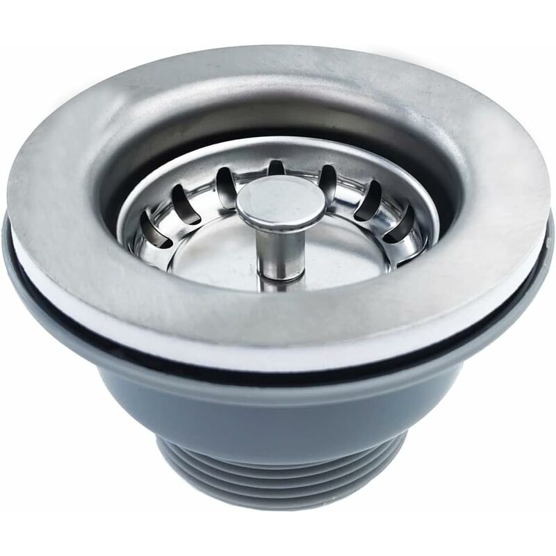 foto del prodotto piletta lavello senza troppopieno cestello inox 84 mm 1 , inox abs, piletta cestello