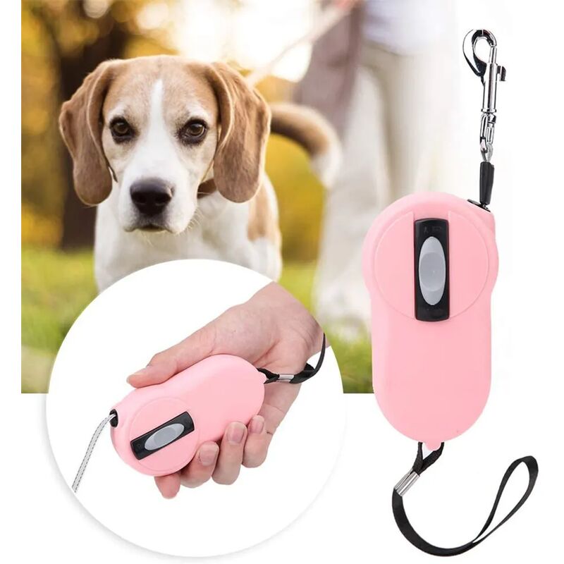 foto del prodotto fortuneville guinzaglio retrattile per cani, guinzaglio da passeggio per animali domestici con maniglia antiscivolo, robusta fettuccia in nylon,
