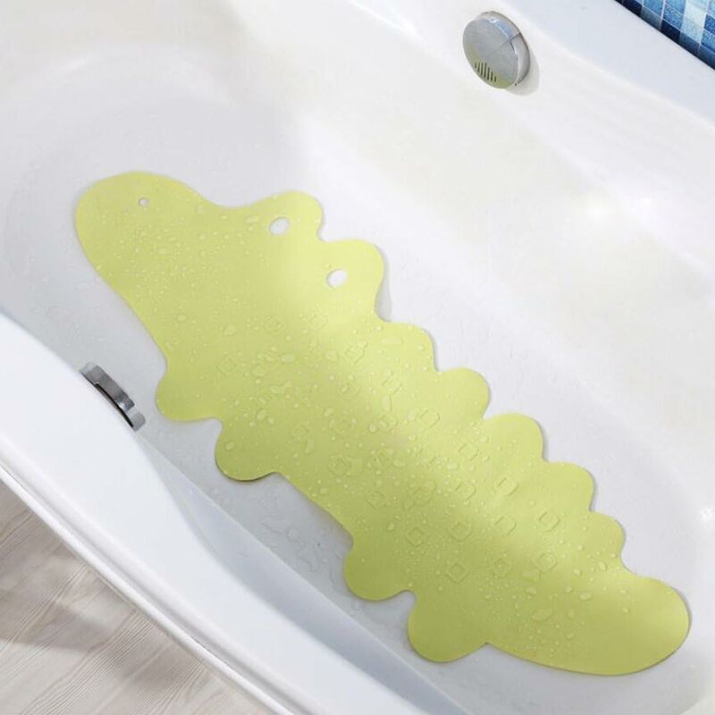 foto del prodotto fortuneville tappetino da bagno antiscivolo in coccodrillo adorabile tappetino per blocco doccia tappetino per vasca con ventose per un bagno di