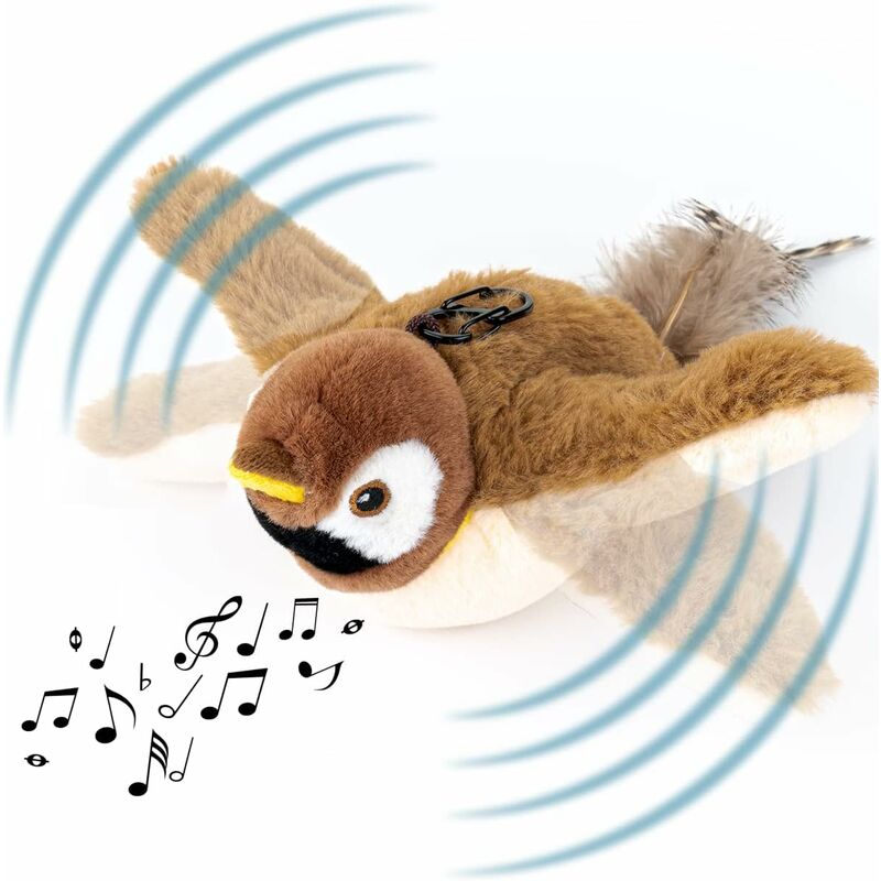 foto del prodotto fortuneville giocattolo elettronico interattivo per pesci per gatti giocattolo elettrico morbido, borsa per erba gatta ricaricabile peluche