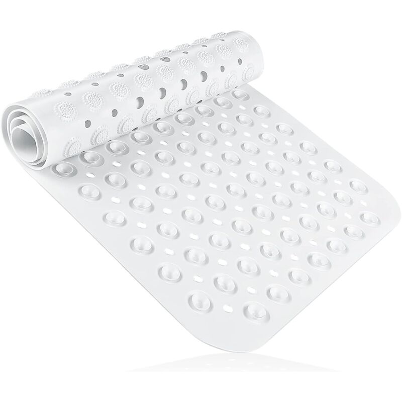 foto del prodotto fortuneville tappetino da bagno, tappetino da bagno antiscivolo 40 100 cm senza bpa, tappetino da bagno antiscivolo in pvc con ventosa, lavabile