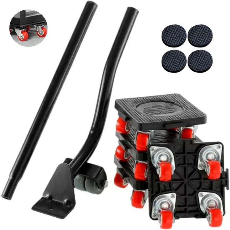 foto del prodotto readcly sposta il kit di mobili, sposta mobili pesanti senza sforzo, sposta mobili splicabili, con kit di spostamento mobili con freno, capacit di