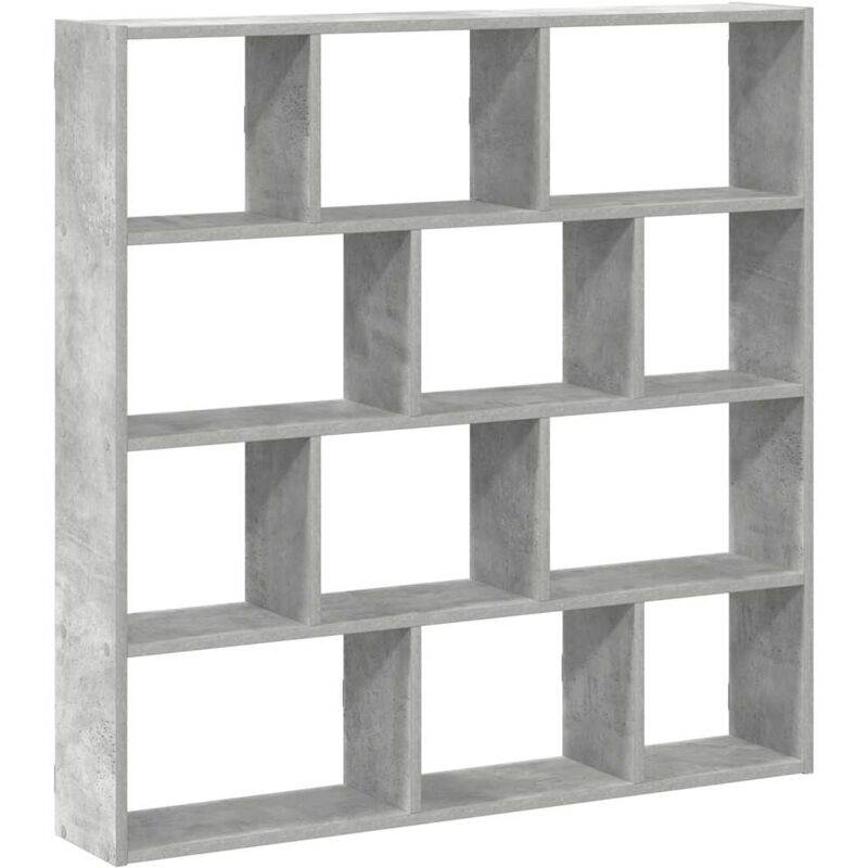 foto del prodotto mensola a cubo da muro 12 scomparti truciolato grigio cemento vidaxl