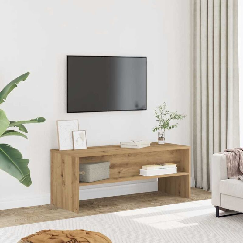 foto del prodotto vidaxl mobile porta tv rovere artigianale 100x40x40 cm in truciolato