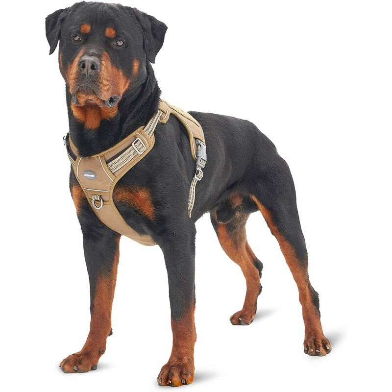 foto del prodotto fortuneville imbracatura tattica per cani di grossa taglia no pull imbracatura riflettente in pet regolabile k9 addestramento al lavoro facile
