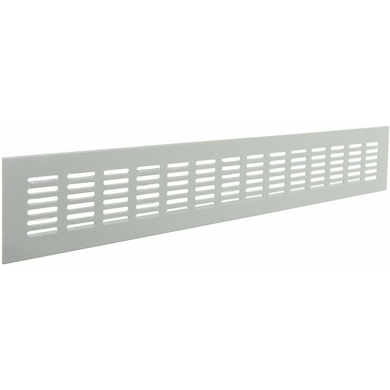 foto del prodotto la ventilazione gf386al griglia rettangolare da incasso, alluminio anodizzato, 380x60 mm, grigio
