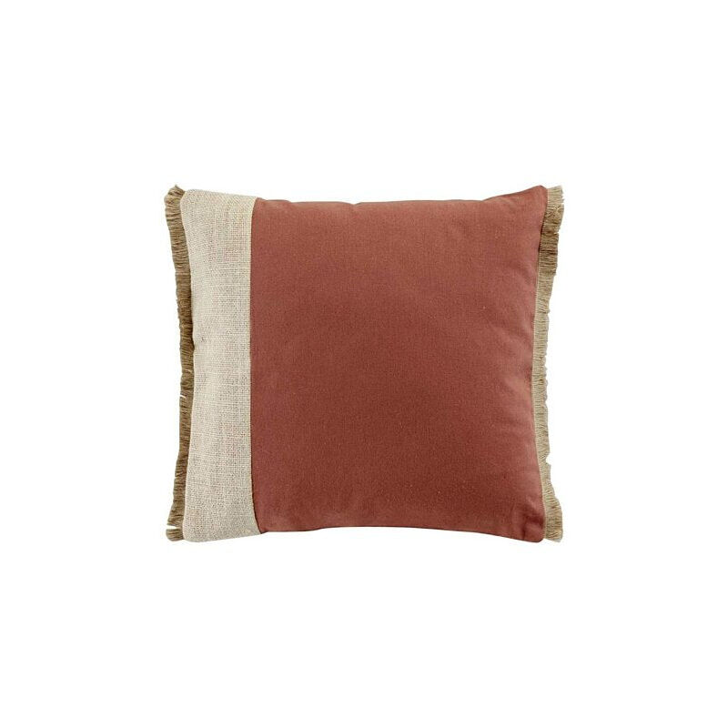 foto del prodotto homemaison cuscino decorativo con frange greenybel 40x40cm terracotta