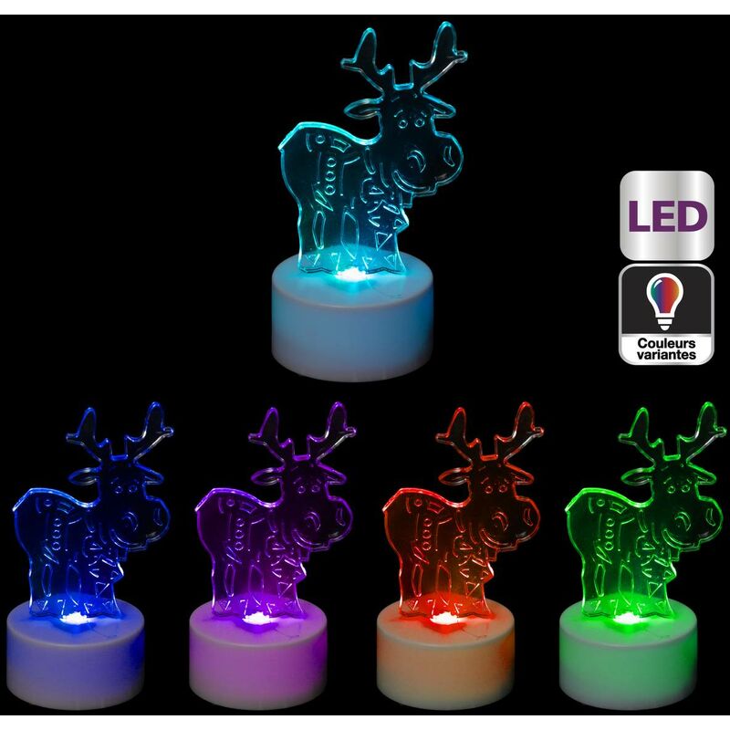 foto del prodotto argomento di natale scatola luminosa renna feeric lights christmas
