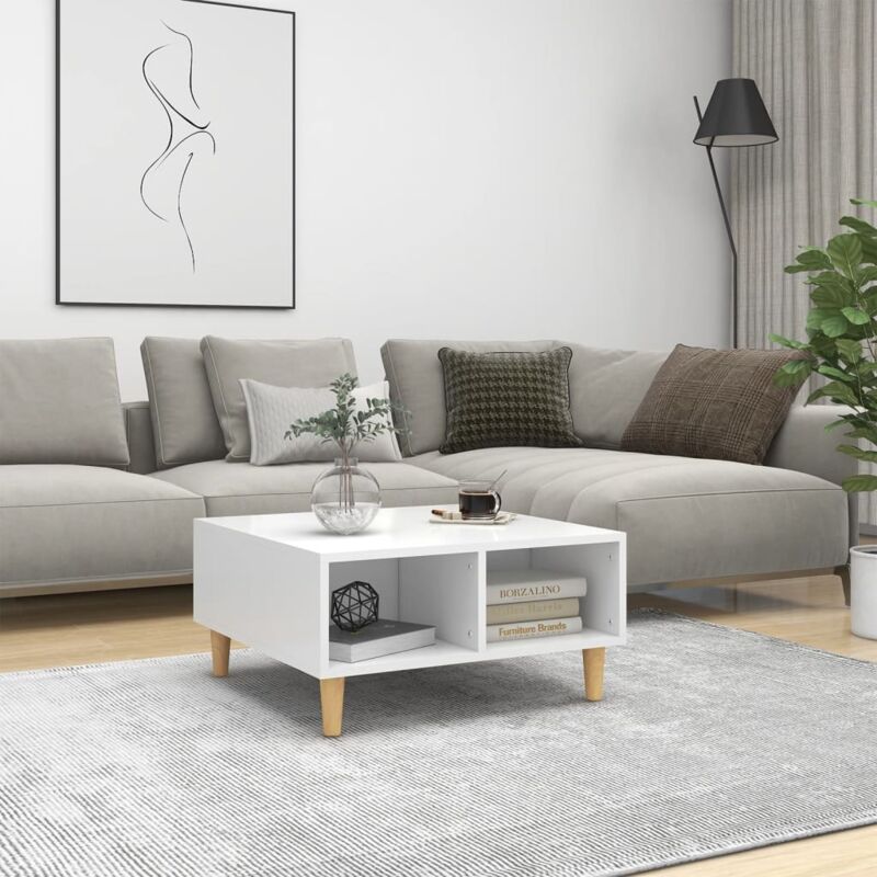 foto del prodotto vidaxl tavolino da salotto bianco 60x60x30 cm in legno multistrato