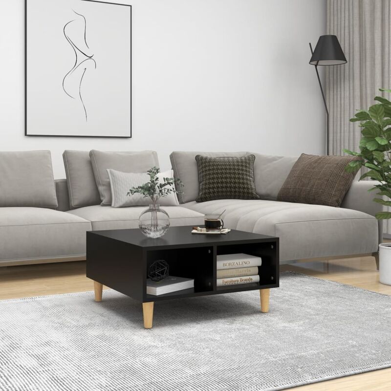 foto del prodotto vidaxl tavolino da salotto nero 60x60x30 cm in legno multistrato