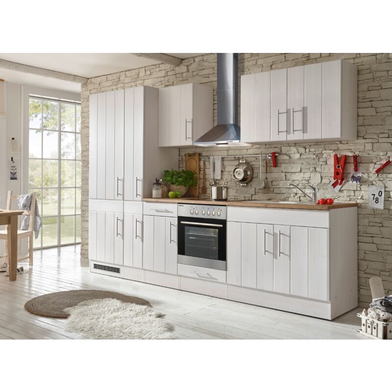 foto del prodotto cucina blocco cucina blocco cucina rustico larice bianco anton 300 cm respecta