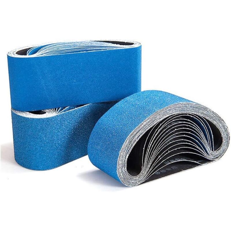 foto del prodotto fortuneville nastri abrasivi. gruppo di nastri abrasivi da 100 x 610 mm, nastro abrasivo a grana 3x40 60 80 120 per levigatrice a nastro.