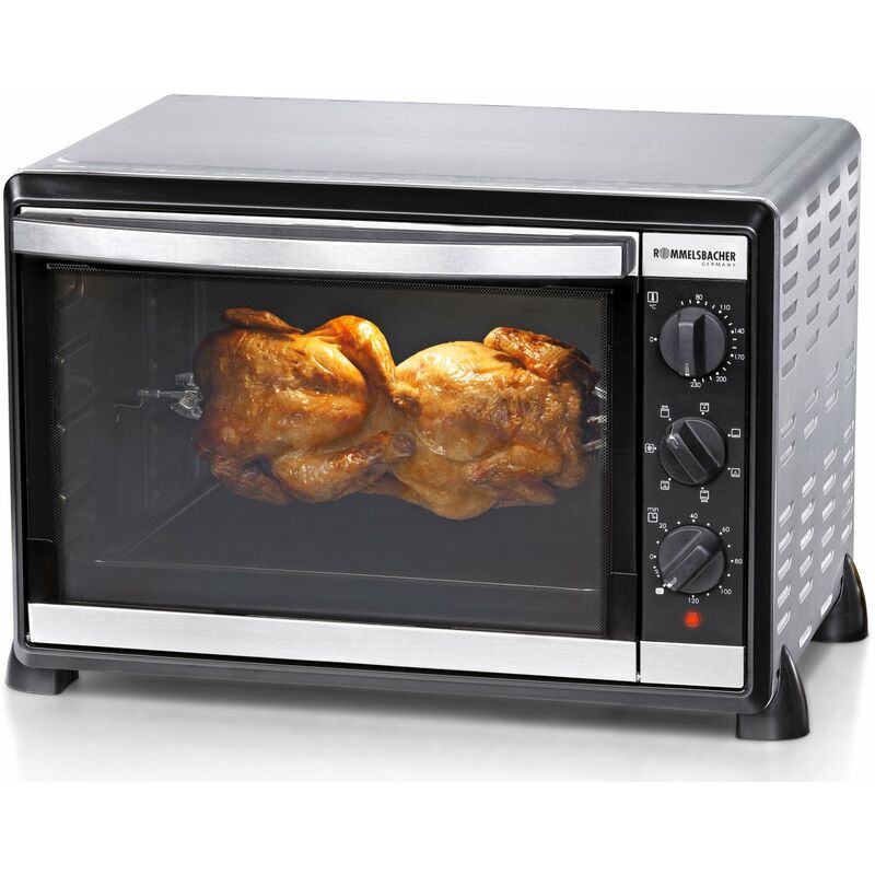 foto del prodotto rommelsbacher bg 1805 e, forno e grill girarrostro, 1800 watt, acciaio inox