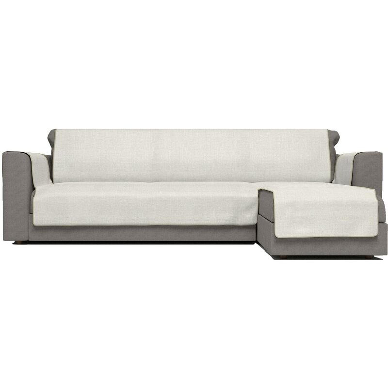 foto del prodotto copridivano antiscivolo comfort con penisola dx, panna, 290 cm italian bed linen