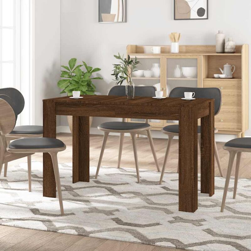 foto del prodotto furniture limited tavolo da pranzo rovere marrone 120x60x76 cm
