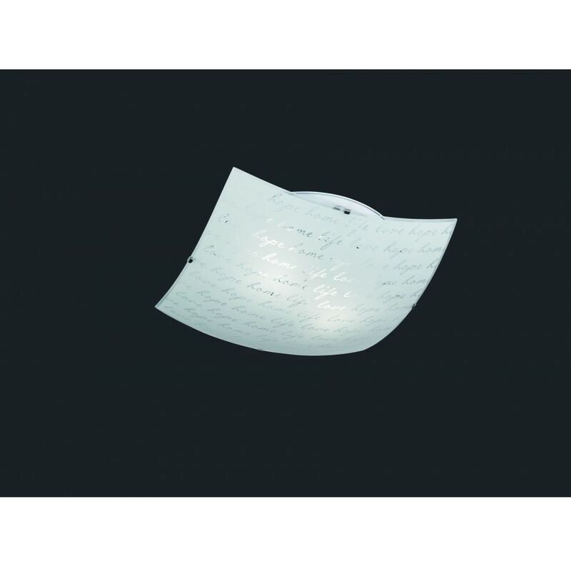 foto del prodotto iperbriko plafoniera signa vetro bianco decori firma 40x40 cm trio lighting