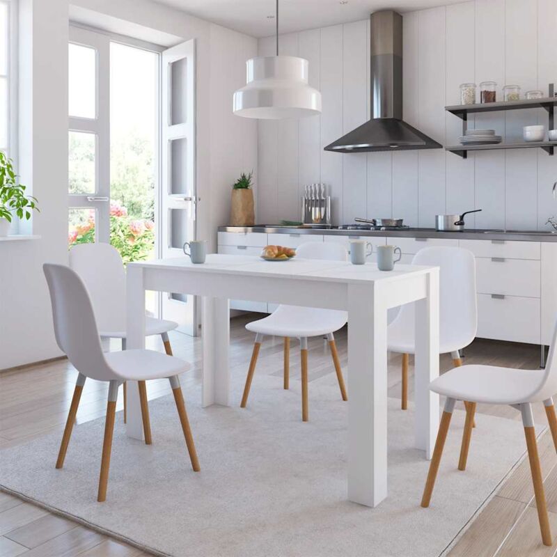 foto del prodotto furniture limited tavolo da pranzo bianco 120x60x76 cm in legno