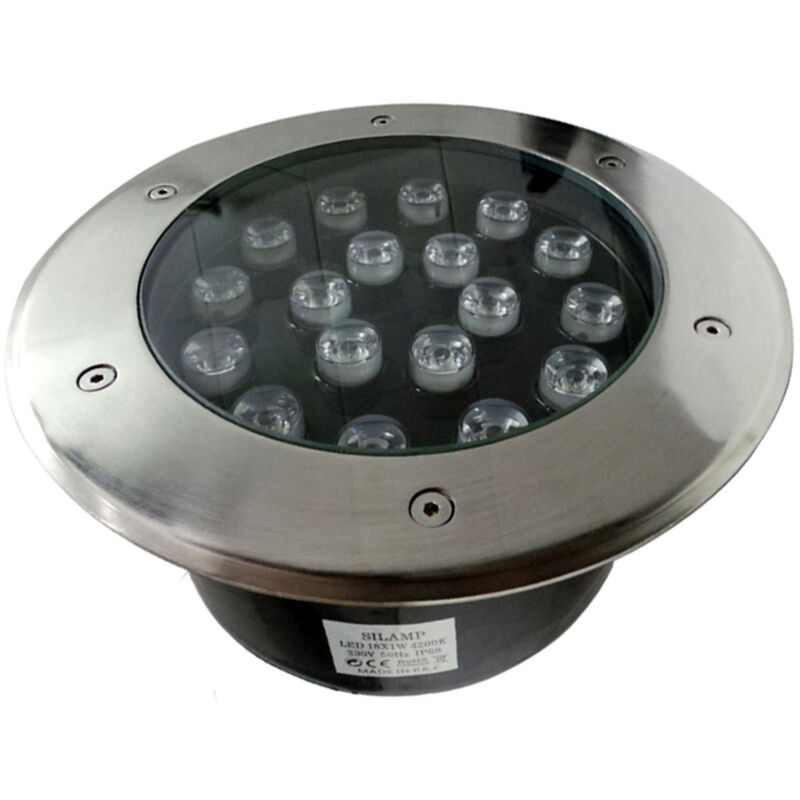 foto del prodotto silamp faretto led 18w 230v 18x1w calpestabile da incasso faretto led carrabileluce neutra naturale 4200k