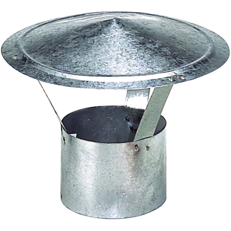 foto del prodotto wolfpack sombrero galvanizado para estufa, chimenea, extracci n de humos, para tubo 130 mm.