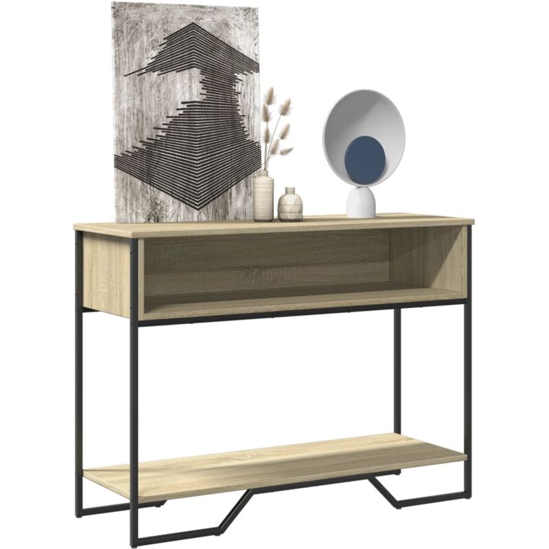 foto del prodotto tavolo consolle rovere sonoma 100x35x74,5 cm in truciolato vidaxl