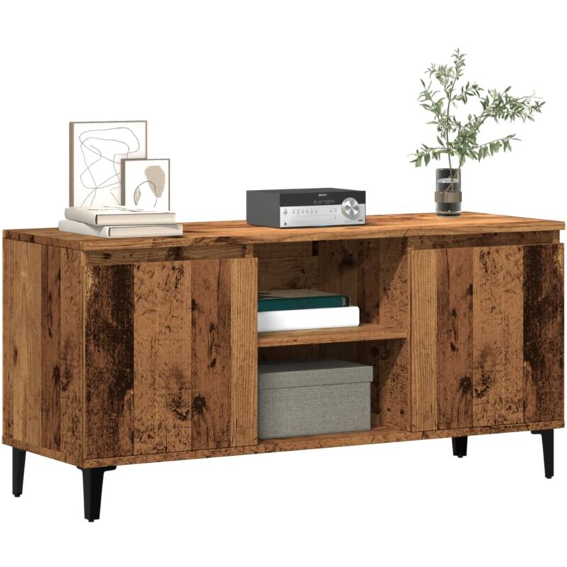 foto del prodotto vidaxl mobile porta tv legno antico 102x35x50 cm in legno multistrato