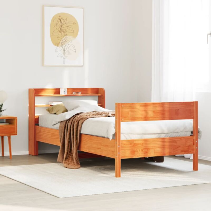 foto del prodotto vidaxl letto senza materasso marrone cera 90x200 cm legno di pino